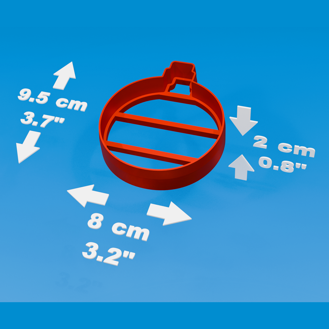 Round bauble cutter 8 cm
